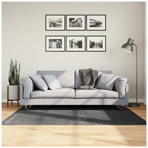 Lusso Casadino - Tappeto Iza A Pelo Corto Aspetto Scandinavo Antracite 120x170cm - Foto 8