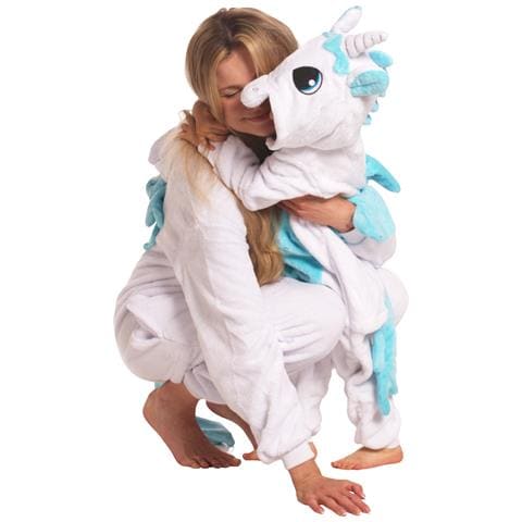 Pigiama Per Bambini Kigurumi Onesie Unicorno Blu 105-115 Cm - Foto 2
