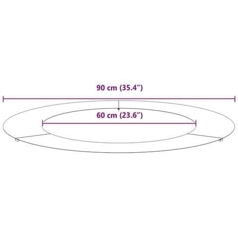 Anelli di Albero Piatto 5 pcs Antracite Ø60 / 90 cm Acciaio - Foto 8