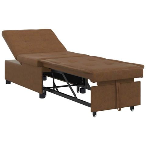Divano Letto Marrone 67 x 194 x 38 cm - Foto 1