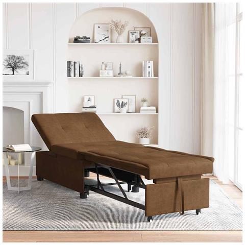 Divano Letto Marrone 67 x 194 x 38 cm - Foto 2