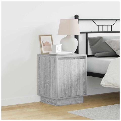 Armadio da Notte con 2 pcs Grigio 39 x 34.5 x 50 cm - Foto 2