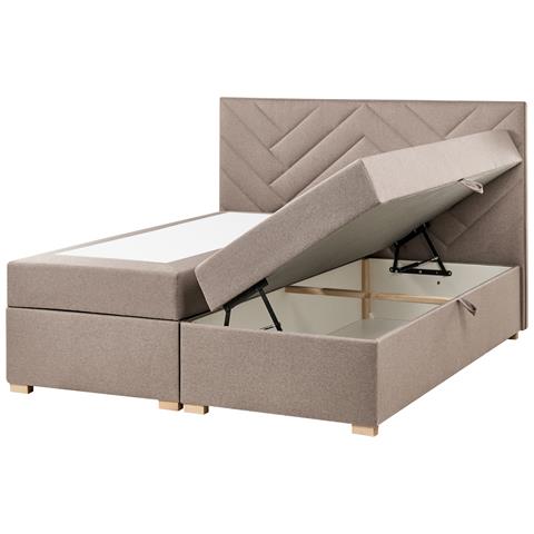 Divano Letto Con Contenitore Tessuto Esquire 160 X 200 Cm Tortora - Foto 2