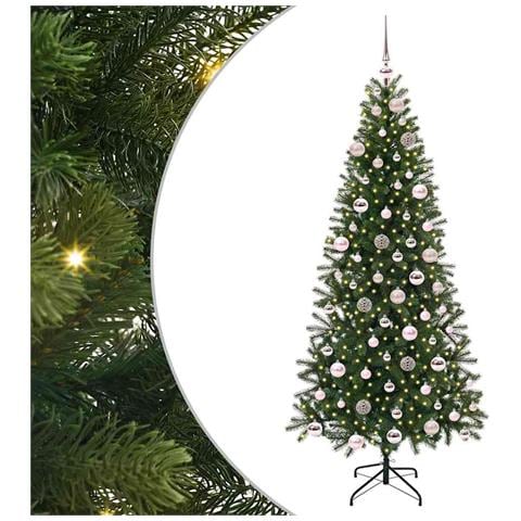Albero di Natale artificiale con 300 LED Verde 180 cm PE e PVC - Foto 1