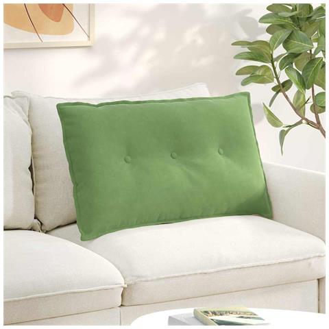 Cuscino per Schiena Verde chiaro 80 x 50 cm Tessuto in Cords - Foto 2