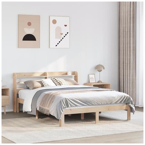 Giroletto con Testiera 120x190 cm in Legno Massello di Pino - Foto 2