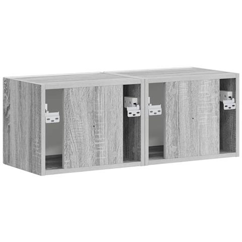 Mobile TV da parete 2 pcs Grigio Sonoma 60 x 31 x 29.5 cm - Foto 9