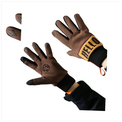 Guanti Da Ciclismo Invernali In Pile Da Uomo - Antivento, Caldi E Compatibili Con Touchscreen Brown - Foto 4