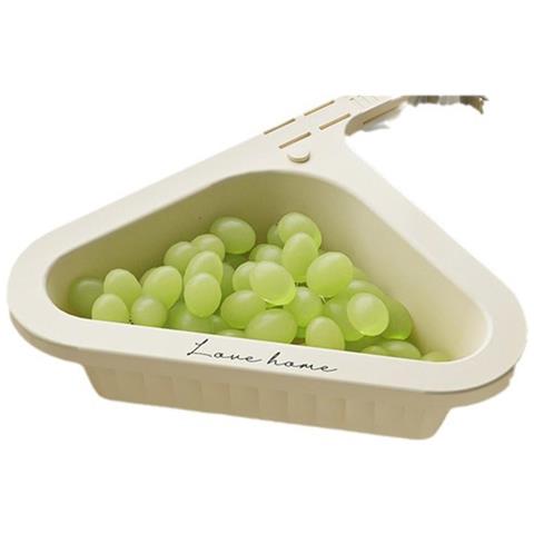 Filtro Angolare Triangolare Per Lavello Da Cucina Bianco Crema - Filtro Residui Alimentari Per Lavello Angolare Beige - Foto 1