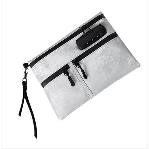 Borsa Multifunzionale Con Serratura A Combinazione - Proteggi I Tuoi Oggetti Essenziali Grey - Foto 4