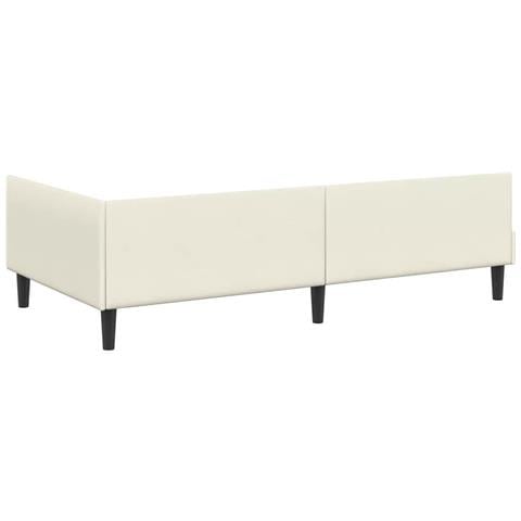 Struttura Letto Angolare con Materasso 2 pcs Crema Velluto - Foto 9