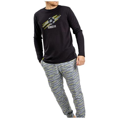 Pigiama Invernale Da Uomo A Maniche Lunghe Girocollo Mu1 - Foto 3