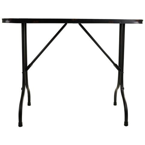Tavolo Rettangolare In Metallo Nero 100x47x75h - Foto 2