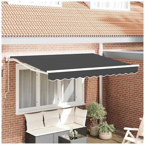 Tenda Retrattile Antracite 250 x 200 cm Poliestere e Metallo - Foto 2