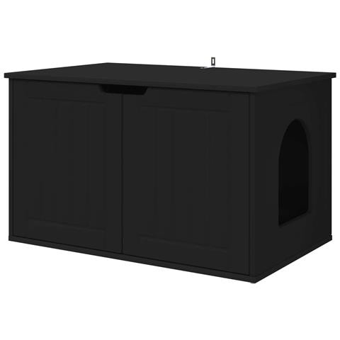 Casa per Gatti Nero 85 x 55 x 50,5 cm Legno multistrato - Foto 1