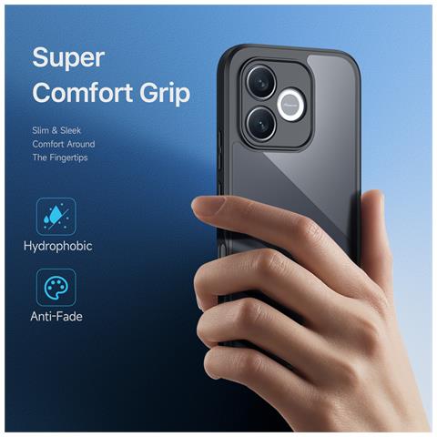 Cover per 600 Lite 5G - TPU+PC, Nero - Foto 2