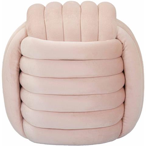 Pouf Softy In Velluto Rosa — 45×45×45 Cm - Foto 1