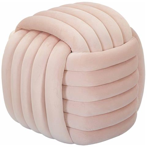 Pouf Softy In Velluto Rosa — 45×45×45 Cm - Foto 2
