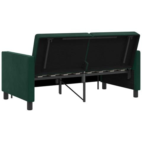 Divano letto Verde Scuro Tessuto - Foto 9