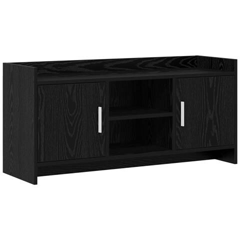 Mobile TV 102 x 33 x 47 cm Rovere Nero Legno ingegnerizzato - Foto 1