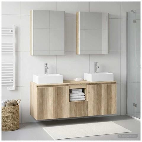 Set di Armadi da Bagno 5 pcs Rovere Sonoma Legno ingegnerizzato - Foto 2