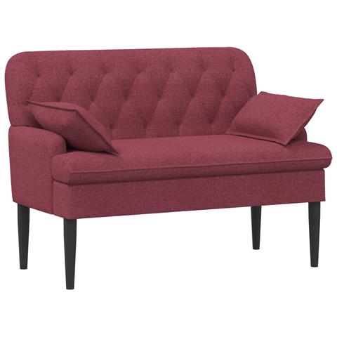 Loveseat con bottoni imbottiti Rosso Vino 111 x 68 x 80 cm - Foto 1