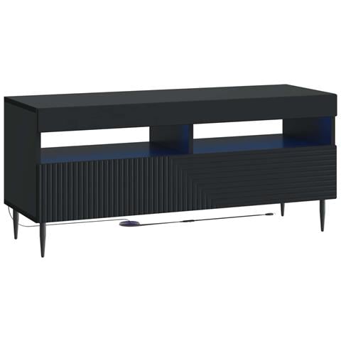 Mobile TV LED a 3 pezzi Nero Legno ingegnerizzato - Foto 9