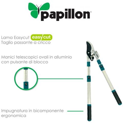 Tagliarami telescopico taglio passante a cricco con manici alluminio - Foto 2