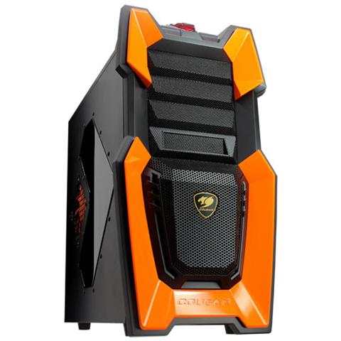 Case Challenger Middle Tower ATX / Micro-ATX / Mini-ITX 2 Porte USB 3.0 Colore Arancione (Finestrato)  - Foto 1