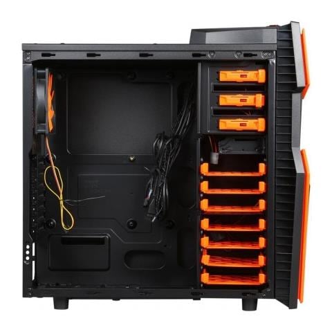 Case Challenger Middle Tower ATX / Micro-ATX / Mini-ITX 2 Porte USB 3.0 Colore Arancione (Finestrato)  - Foto 3