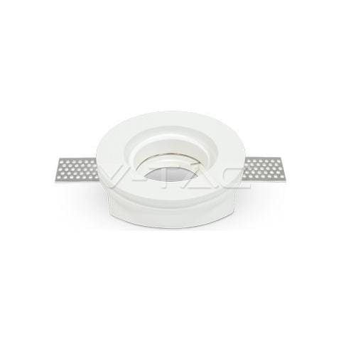 Porta Faretti Led Gu10 Incasso Rotondo Gesso Bianco Vt-771 3652 - Foto 2