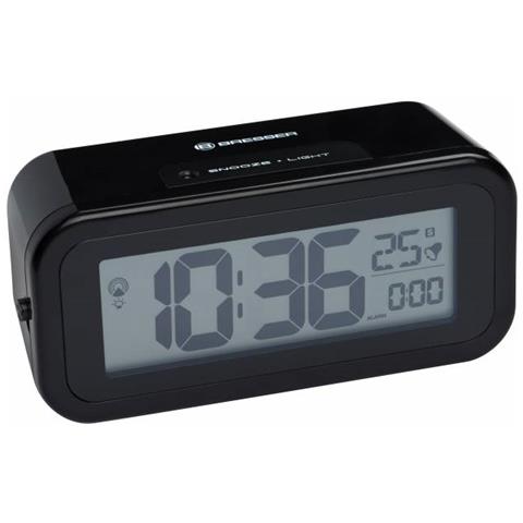 Sveglia radiocontrollata BRESSER MyTime Amber nero - Foto 1