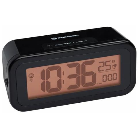 Sveglia radiocontrollata BRESSER MyTime Amber nero - Foto 2
