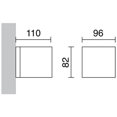 Isora Ip65 40w, Applique, - Grigio - Foto 2