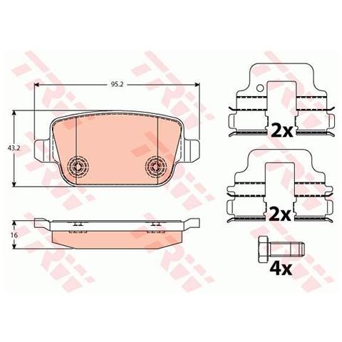 Kit Pastiglie Freno Gdb1732 - Foto 1