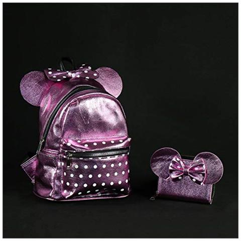 Artigianato Setola Pack Minnie Modo Casuale, Zainetto Unisex-adulto, Rose (rosa), 11x25x22 Cm (l X H X L)  - Foto 2