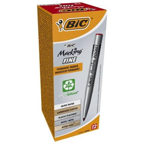 Marcatore Permanente Marking Pocket 1445 Punta Conica 1 Mm Rosso 8209002 (conf. 12)  - Foto 1