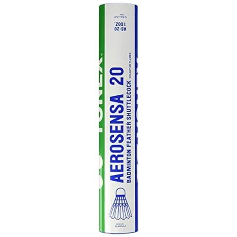 Aerosensa-20 Goose Feather Badminton (pacchetto Di 12) Naturale Velocit -. 378 Medium - Foto 1