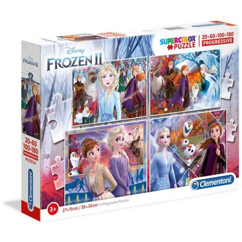 Legpuzzel Supercolor Disney Frozen 2 20+60+100+180 Pezzi - Foto 1