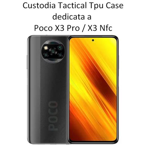 Tactical Custodia Originale Tpu Cover Case Per Poco X3 - X3 Nfc - X3 Pro Trasparente - Foto 2