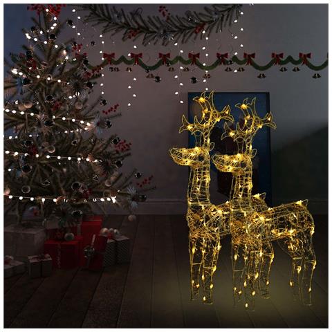 Decorazioni Natalizie Renne 2 Pz 60x16x100 Cm In Acrilico - Foto 8
