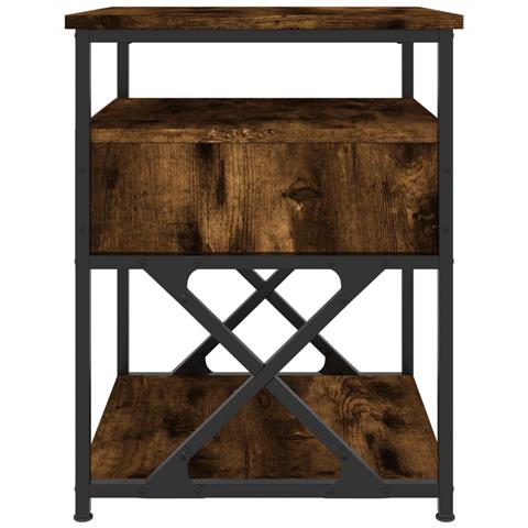 Comodino Rovere Fumo 40x42x55 Cm Legno Multistrato - Foto 9