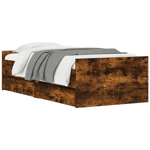 Giroletto Con Cassetti Rovere Fumo 90x200 Cm - Foto 3