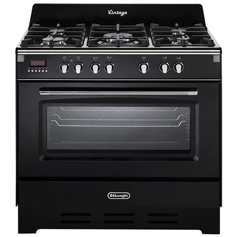 Cucina Elettrica MEM 965 NN ED 5 Fuochi a Gas Forno Elettrico Multifunzione Termoventilato Classe A Dimensioni 90 x 60 cm Colore Nero Mastercook - Foto 1