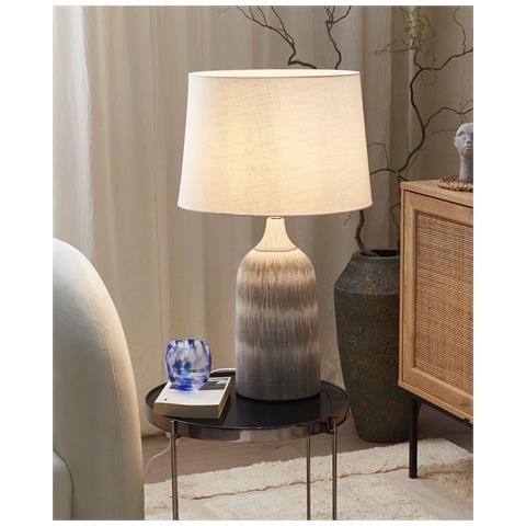 Lampada Da Tavolo Georgina Ceramica Grigio - Foto 6