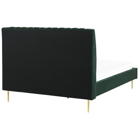 Letto Velluto Marville 140 X 200 Cm Verde Smeraldo - Foto 8