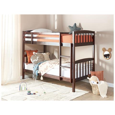 Letto A Castello Legno Scuro 90 X 200 Cm Revin - Foto 1