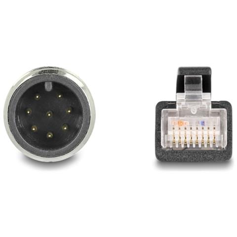 Cavo M12 codificato A a 8 pin maschio per RJ45 maschio PVC 2 m - Foto 3