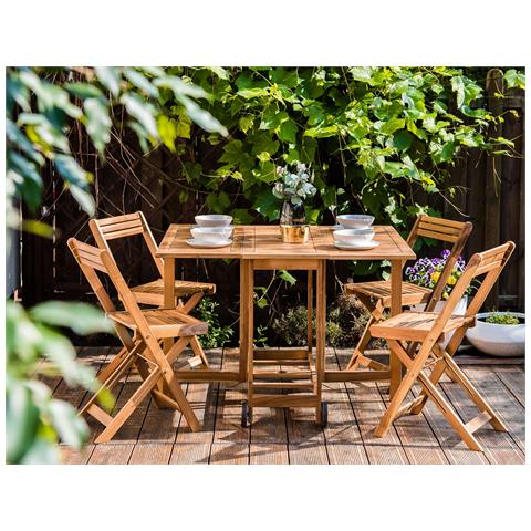 Set Da Pranzo Legno Massiccio Legno Chiaro Frassine - Foto 1