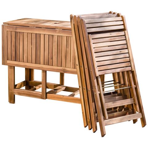 Set Da Pranzo Legno Massiccio Legno Chiaro Frassine - Foto 4